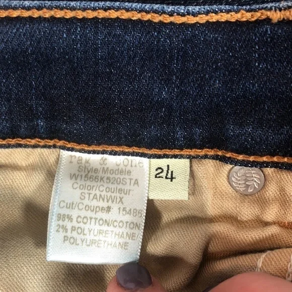 Rag & bone 10 Inch Capri Skinny Jeans in Stanwix Wash Released Raw Hem, Size 24 - Picture 10 of 16